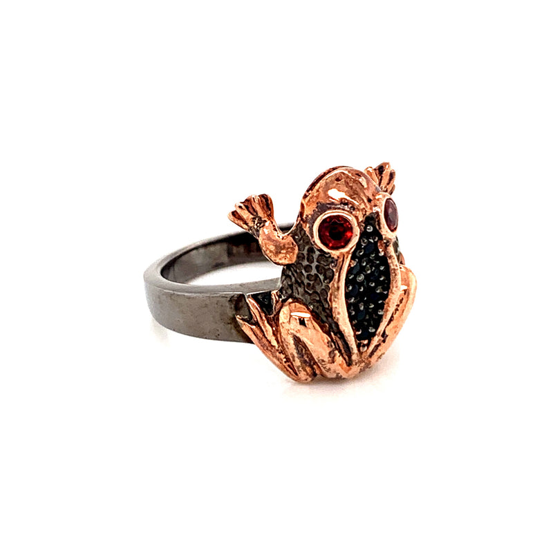 Lucky Frog 925 Silver Ring