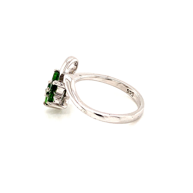 Natural Green Tsavorite Garnet 925 Silver Ring