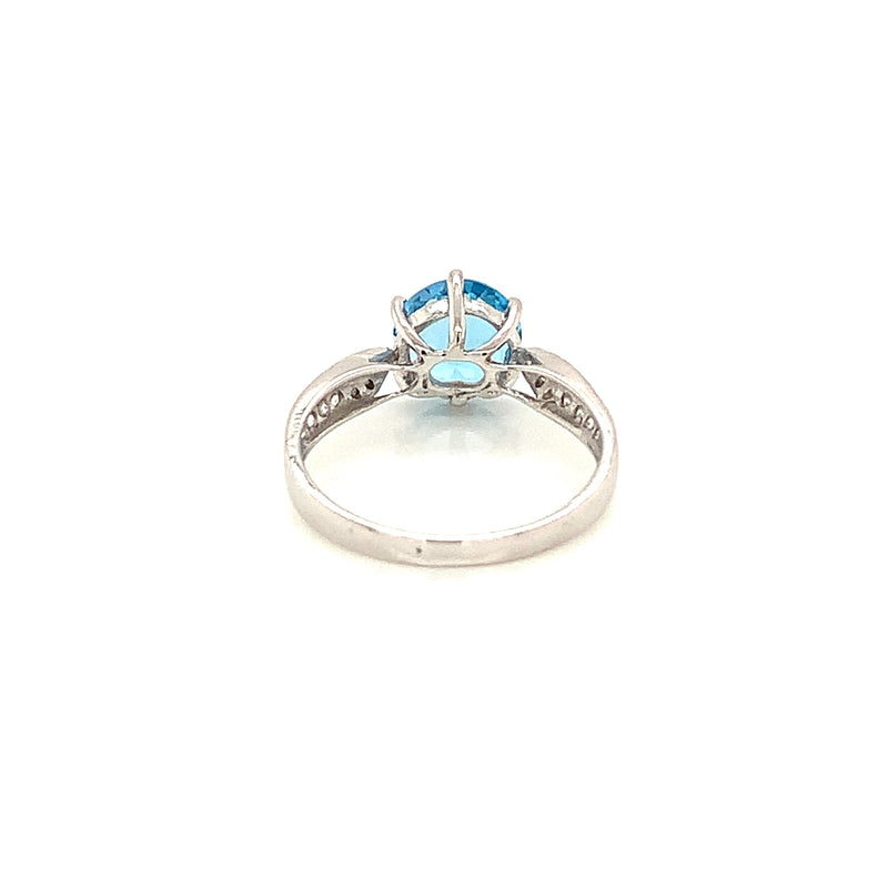 Blue Topaz 925 Silver Ring