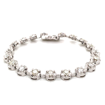 18K White Gold Diamond Fashion Bracelet