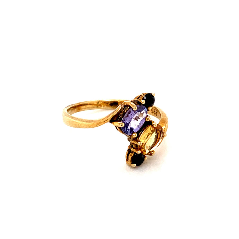 Citrine and Amethyst 925 Silver Ring1