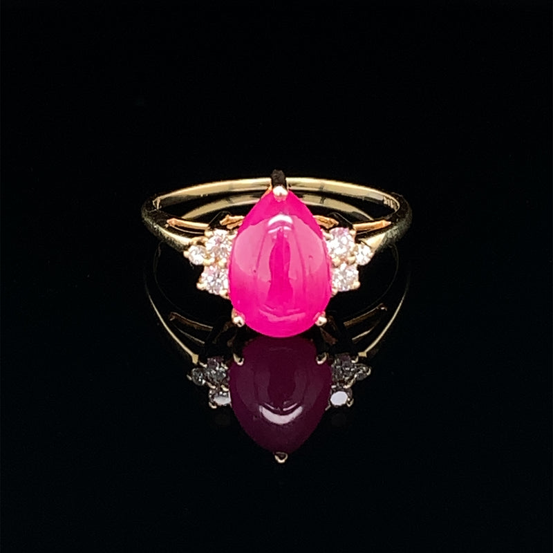Products Ruby Set In Diamonds 18k Gold Ring