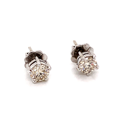 18k White Gold Diamond Earrings