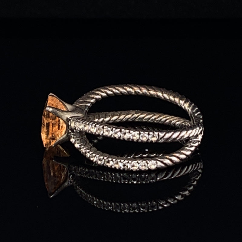 Imperial topaz 925 silver ring