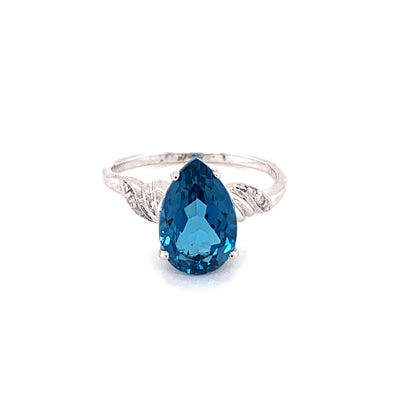 Blue topaz 925 silver Ring