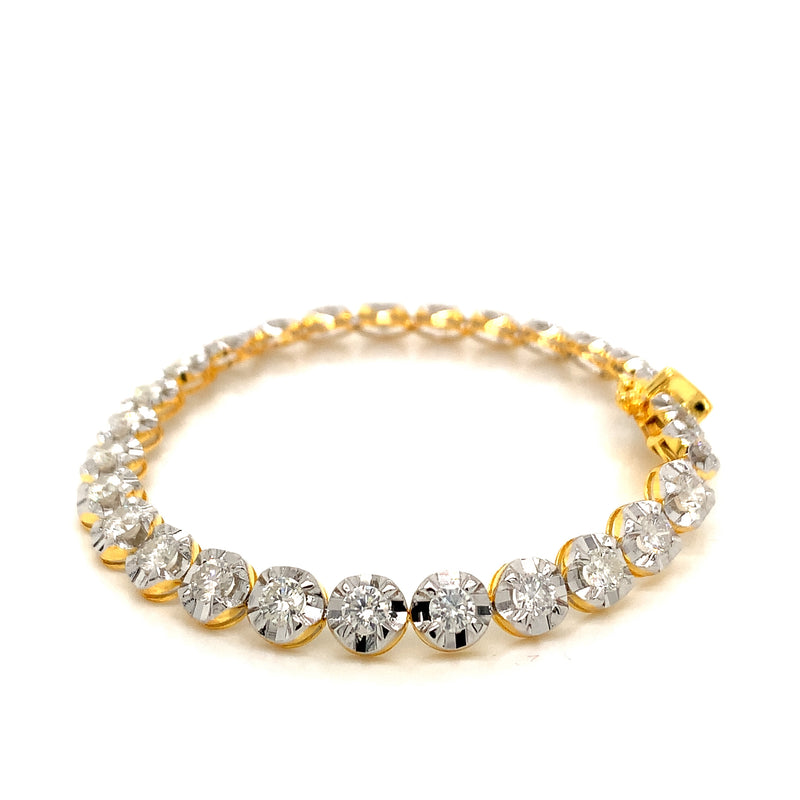18K Yellow Gold Diamond Fashion Bracelet