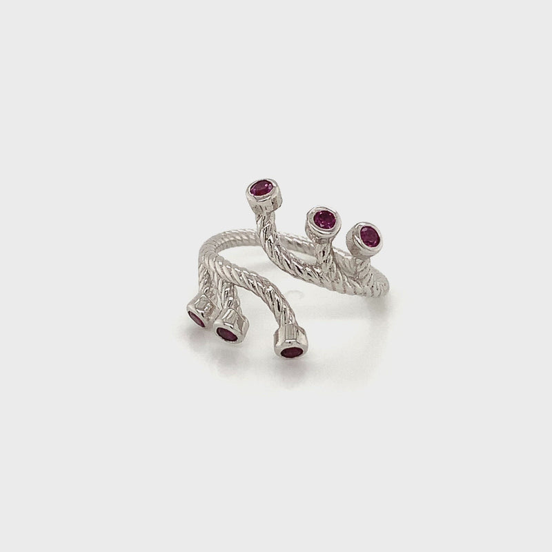Rhodolite Garnet 925 Silver Ring