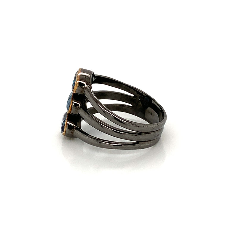 Blue Topaz 925 Silver Ring
