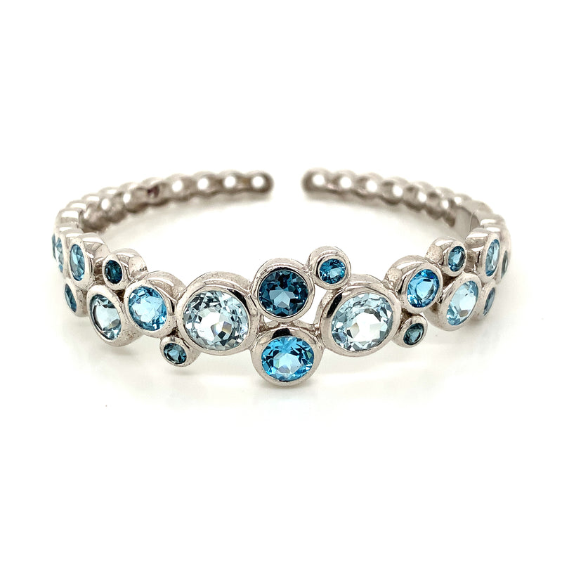 Blue Topaz 925 Silver Bracelet