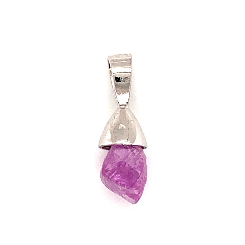 Tourmaline Rough Stone 925 Silver Pendant 