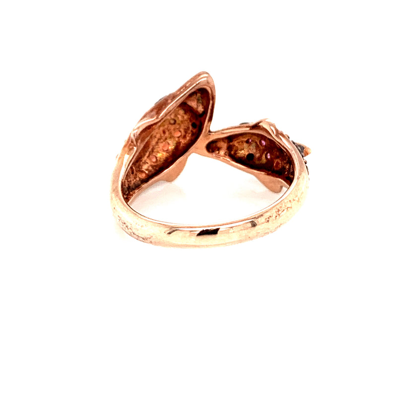 Lucky Fish Silver 925 gold Plated Ring