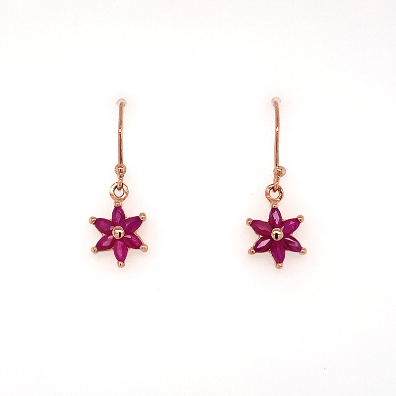 Ruby Gold Earring