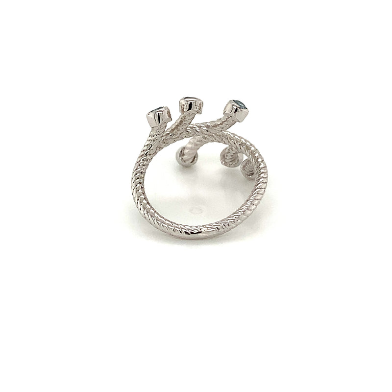 Blue Topaz 925 Silver Ring