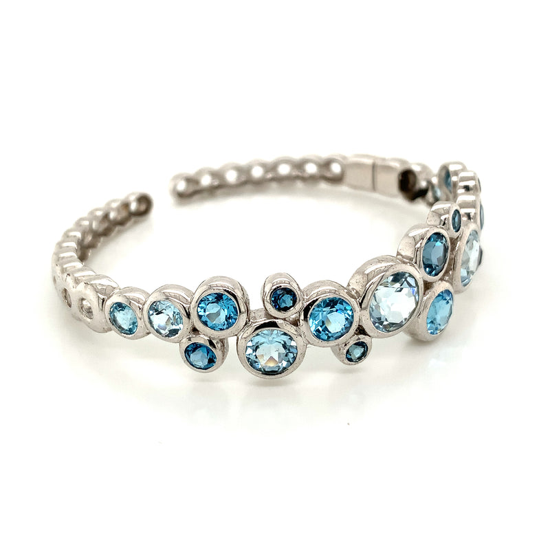 Blue Topaz 925 Silver Bracelet