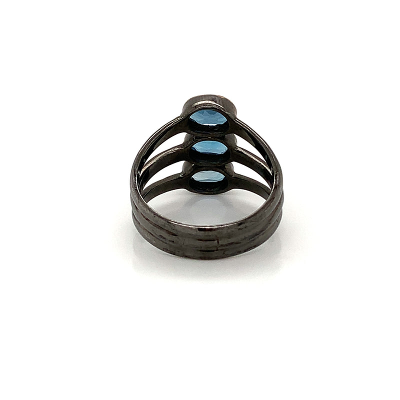 Blue Topaz 925 Silver Ring