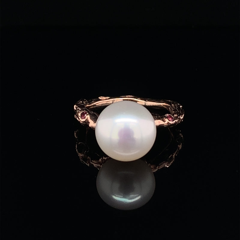 Pearl Gold Plated Silver Ring