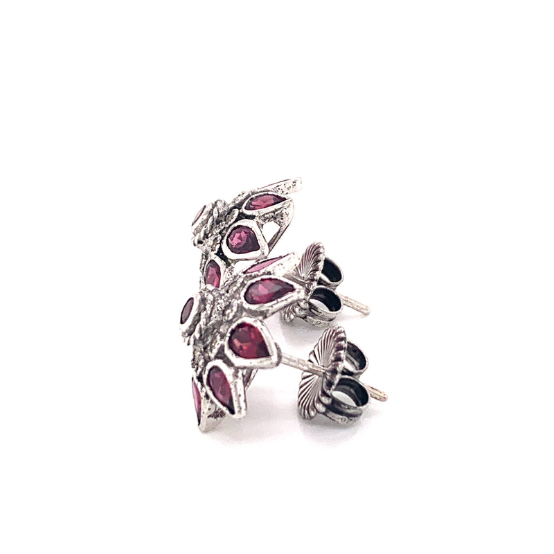 Rhodolite Garnet Earrings 925 Silver