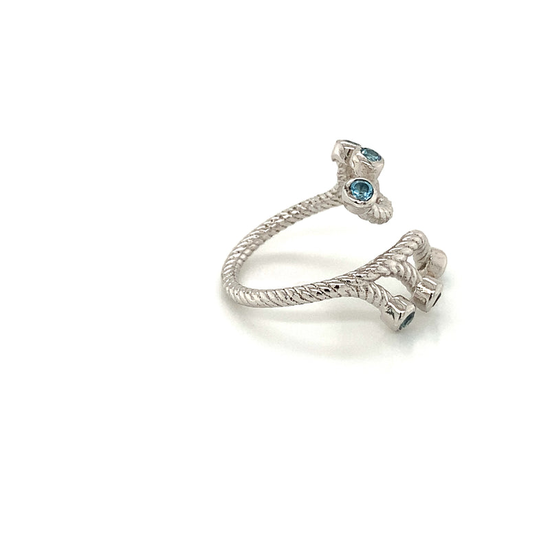 Blue Topaz 925 Silver Ring