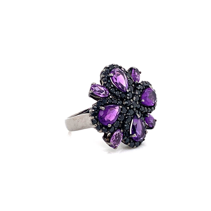Amethyst Setting With Blake Spinal 925 Silver Ring