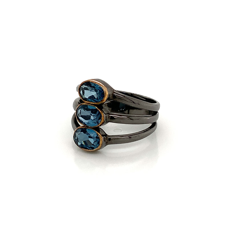 Blue Topaz 925 Silver Ring