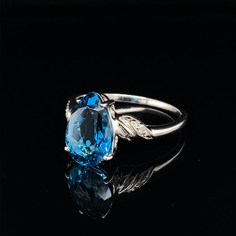 London Blue Topaz 925 Silver Ring