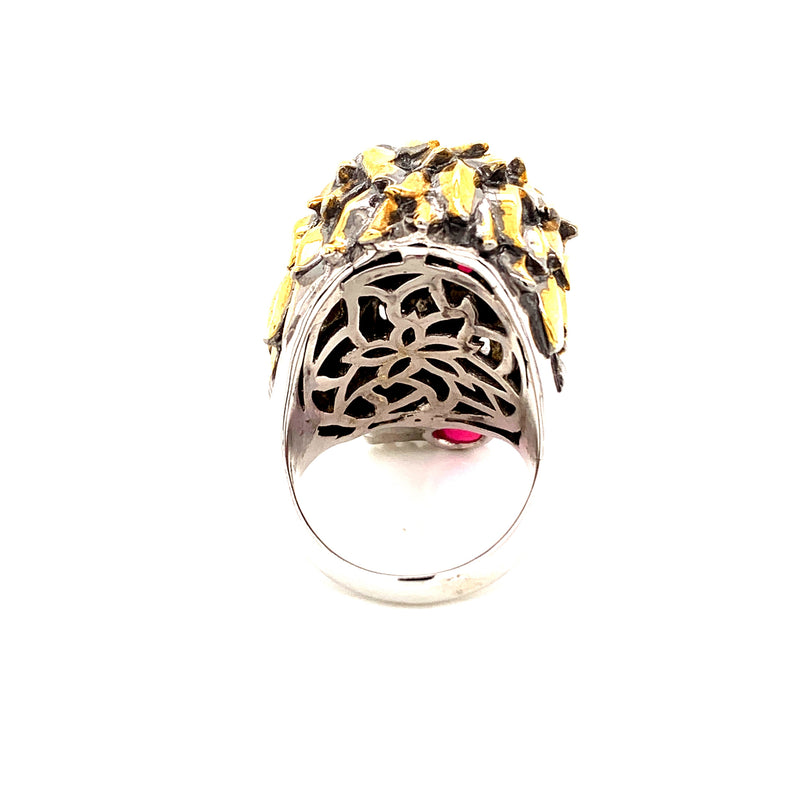 Ruby Lion Head Ring