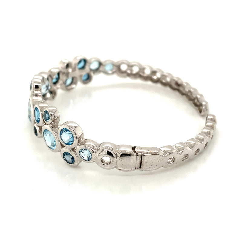 Blue Topaz 925 Silver Bracelet