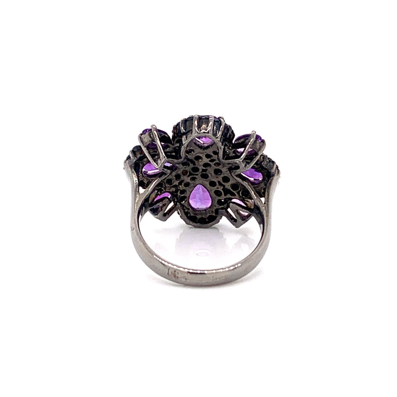 Amethyst Setting With Blake Spinal 925 Silver Ring