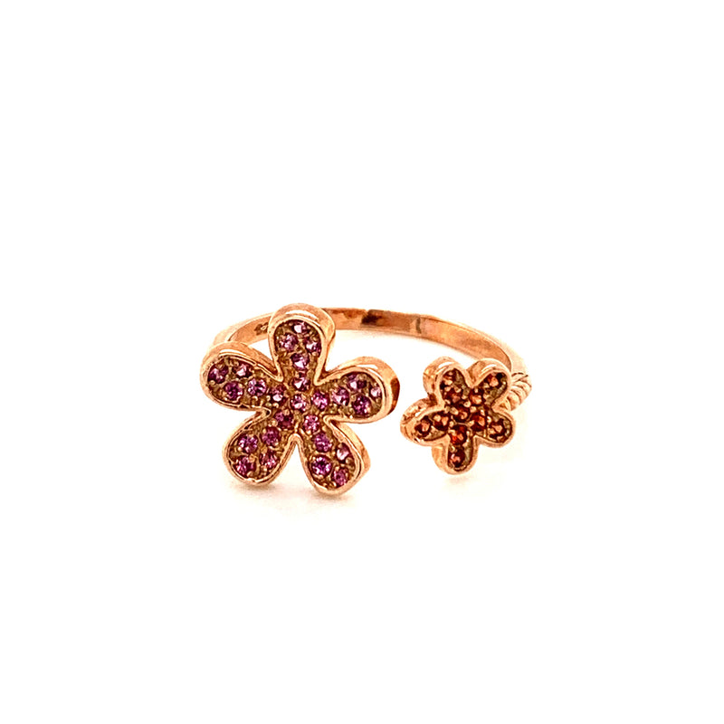 Rhodolite Garnet 925 Silver gold Plated Ring