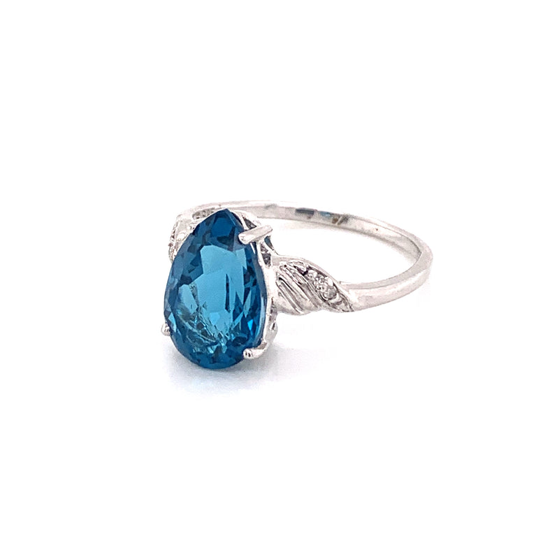 Blue topaz 925 silver Ring