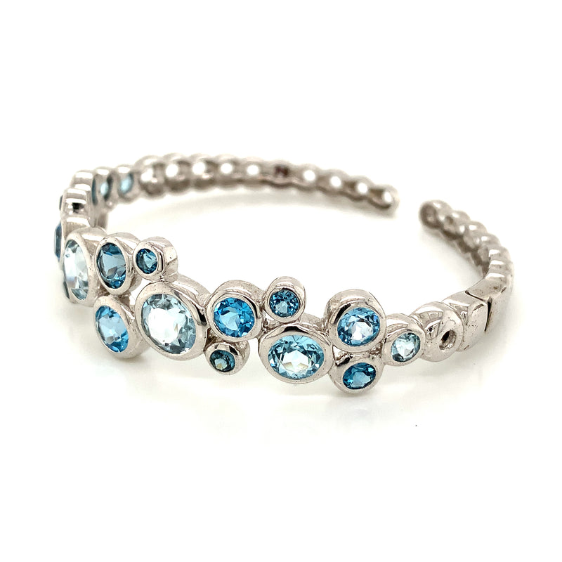 Blue Topaz 925 Silver Bracelet