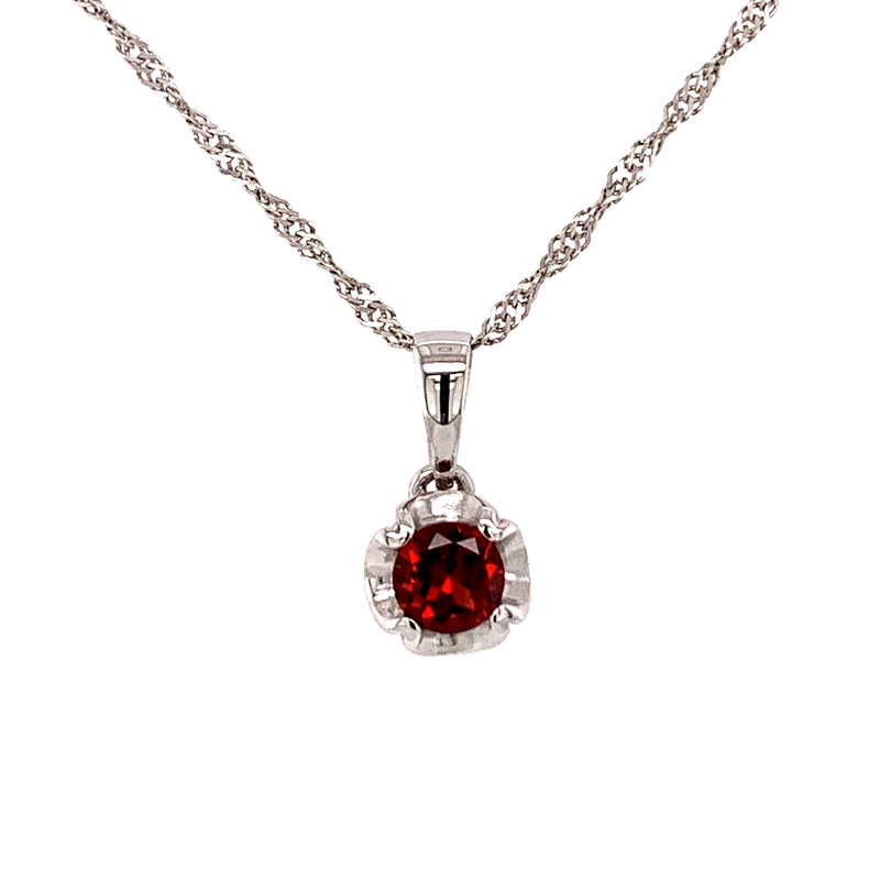 Rhodolite Garnet Pendant 925 Silver