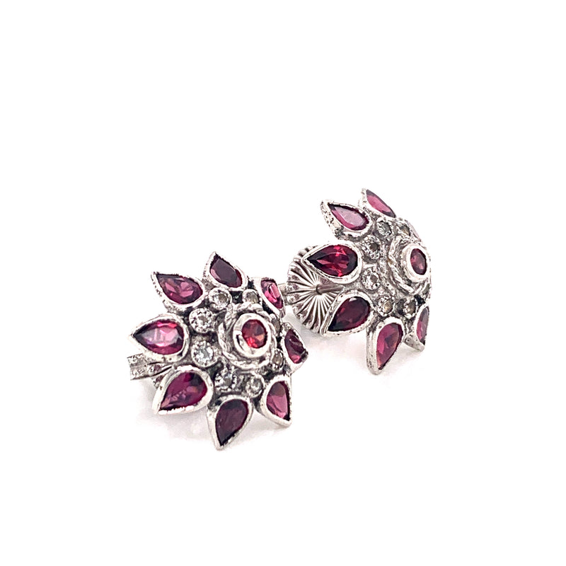Rhodolite Garnet 925 Silver Earring