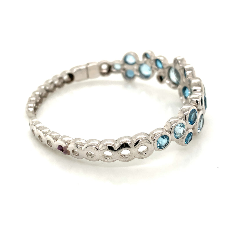 Blue Topaz 925 Silver Bracelet