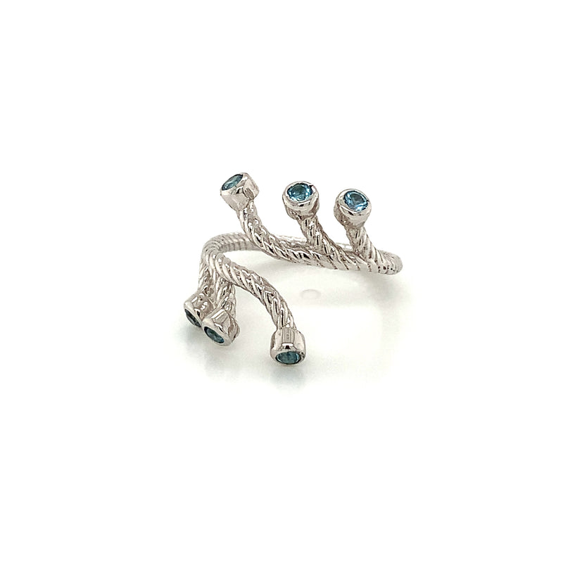 Blue Topaz 925 Silver Ring