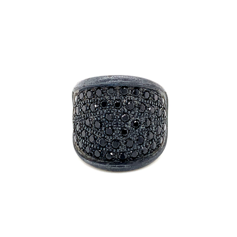 Black Spinel 925 Silver Ring