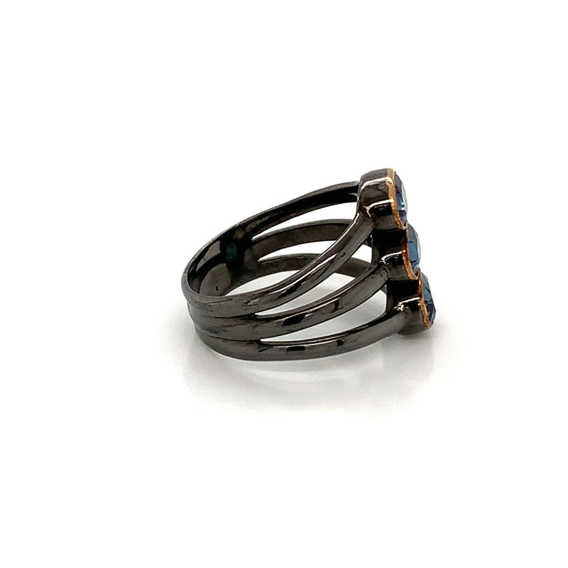 Blue Topaz 925 Silver Ring