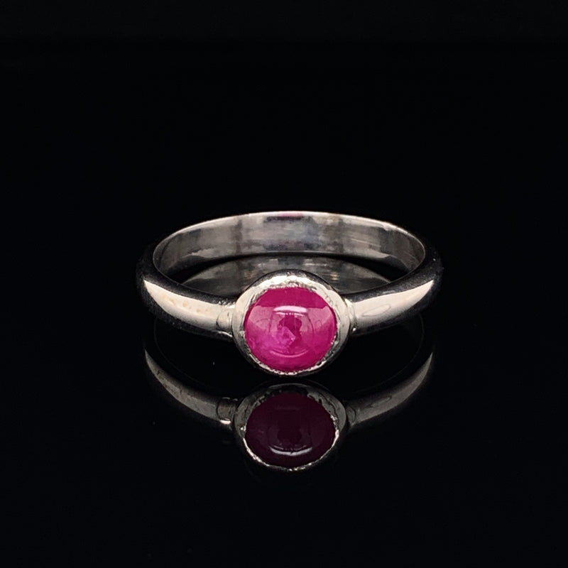 Burmese Ruby 925 Silver Ring